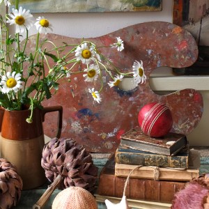 "A Large Artist's Palette" Vintage Wooden Palette