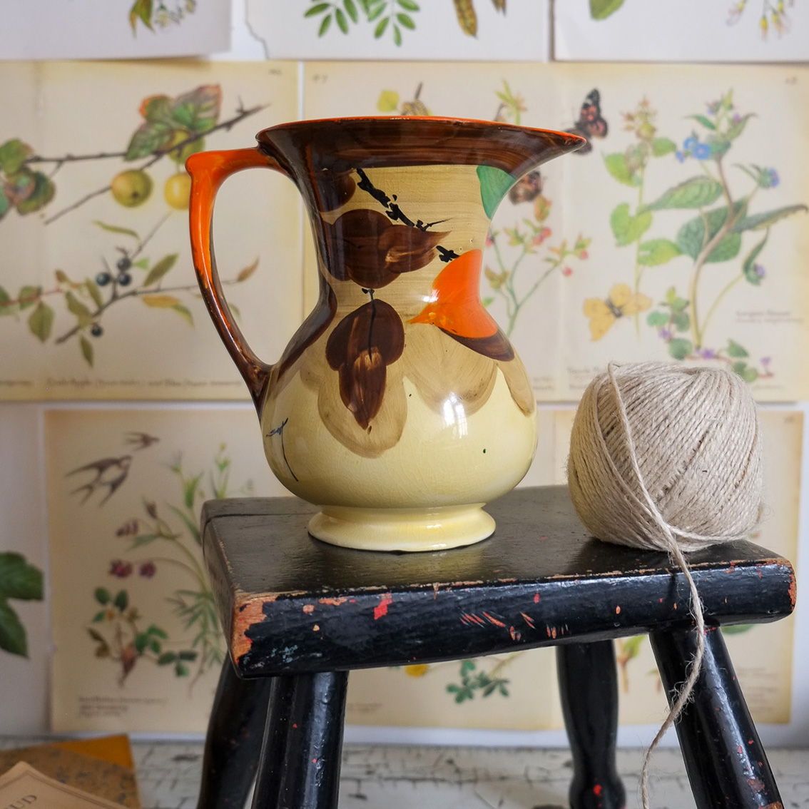 "A Myott & Sons Jug with Leaf Design" Vintage, Late 1930s - Image 2