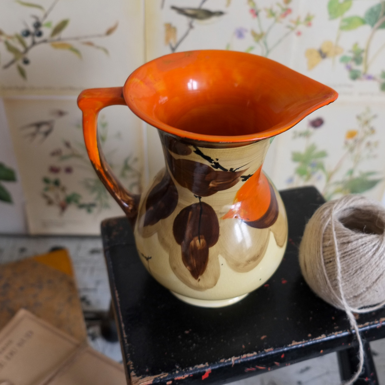 "A Myott & Sons Jug with Leaf Design" Vintage, Late 1930s - Image 3